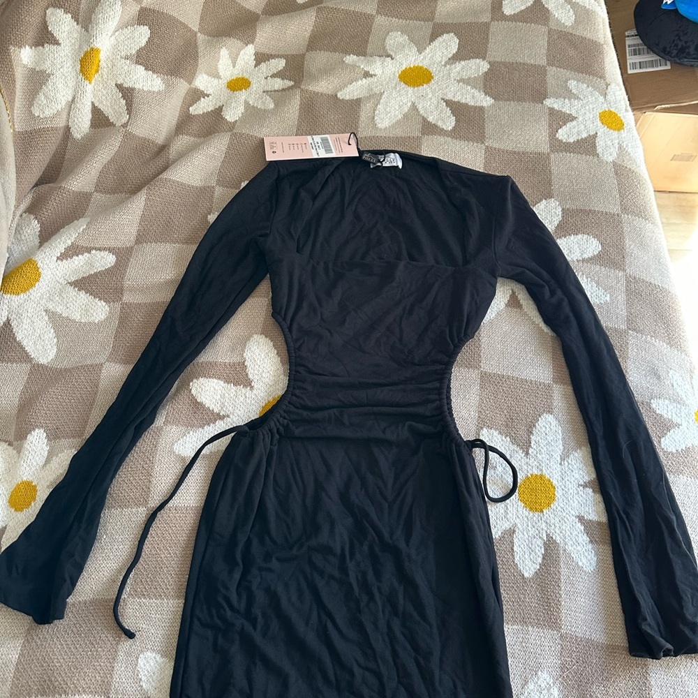 Long Sleeve Cut Out Mini Dress